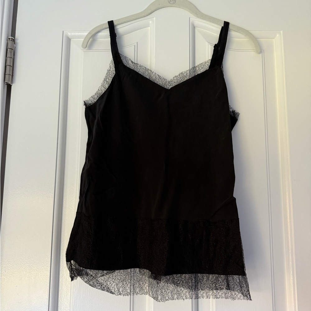 rag & bone Black Lace Trim Camisole